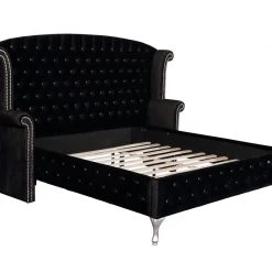 Coaster Bedroom Deanna Tufted Upholstered Bed Black