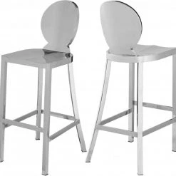 Meridian Furniture Maddox Stainless Steel Bar Stool