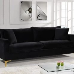 Meridian Furniture Living Room Naomi Velvet Sofa