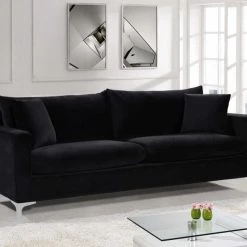 Meridian Furniture Living Room Naomi Velvet Sofa