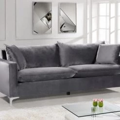 Meridian Furniture Living Room Naomi Velvet Sofa