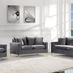 Meridian Furniture Living Room Naomi Velvet Sofa