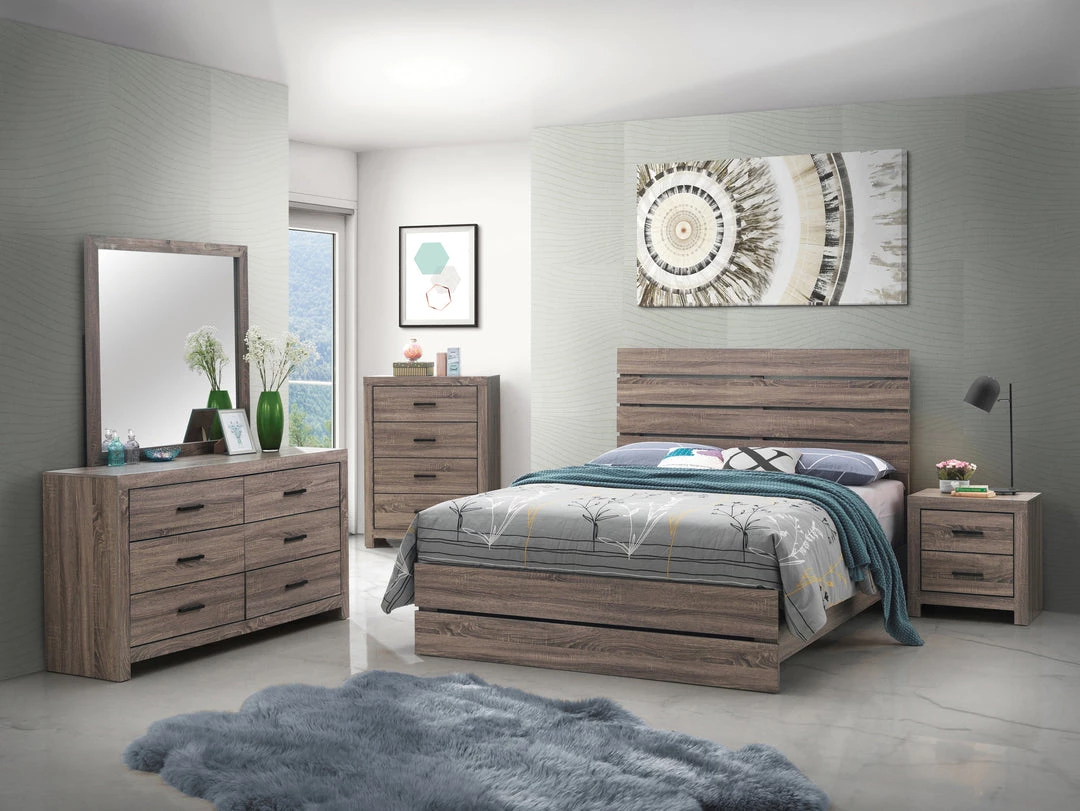 Coaster Brantford Panel Bed Barrel Oak