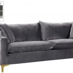 Meridian Furniture Living Room Naomi Velvet Sofa