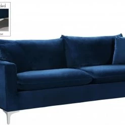 Meridian Furniture Living Room Naomi Velvet Sofa