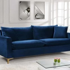Meridian Furniture Living Room Naomi Velvet Sofa