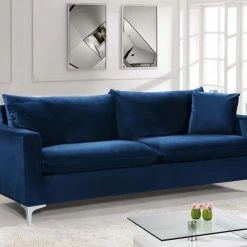 Meridian Furniture Living Room Naomi Velvet Sofa