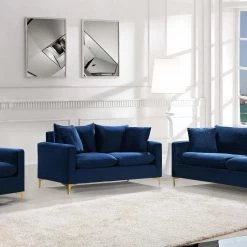 Meridian Furniture Living Room Naomi Velvet Sofa