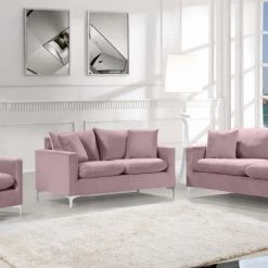 Meridian Furniture Living Room Naomi Velvet Sofa