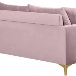 Meridian Furniture Naomi Velvet Reversible Sectional Living Room