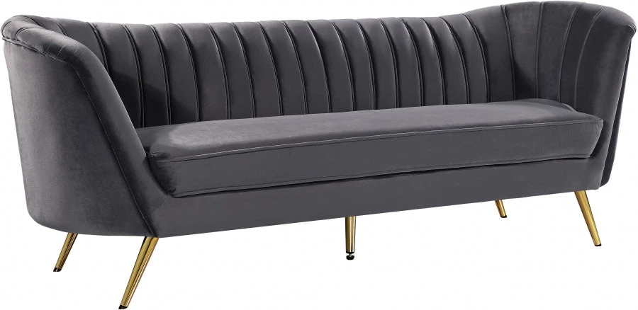 Meridian Furniture Living Room Margo Velvet Sofa