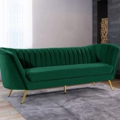 Meridian Furniture Living Room Margo Velvet Sofa