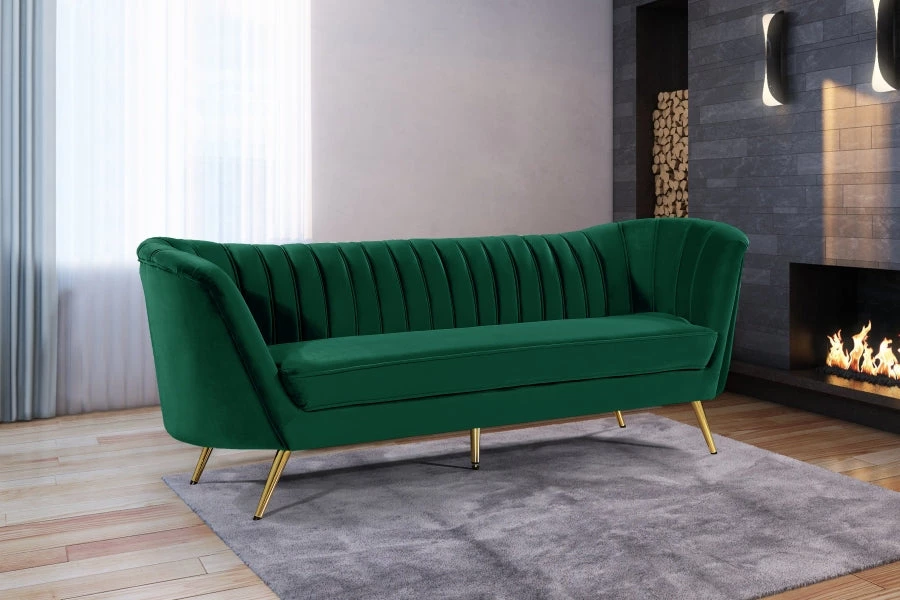 Meridian Furniture Living Room Margo Velvet Sofa