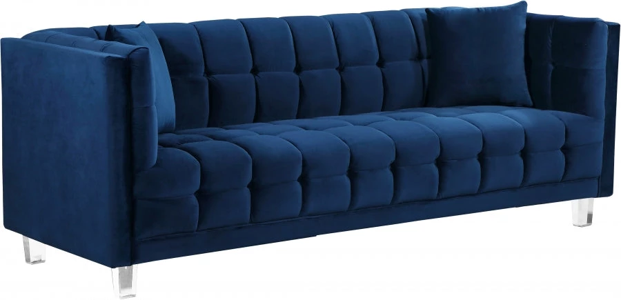 Meridian Furniture Mariel Velvet Sofa Living Room