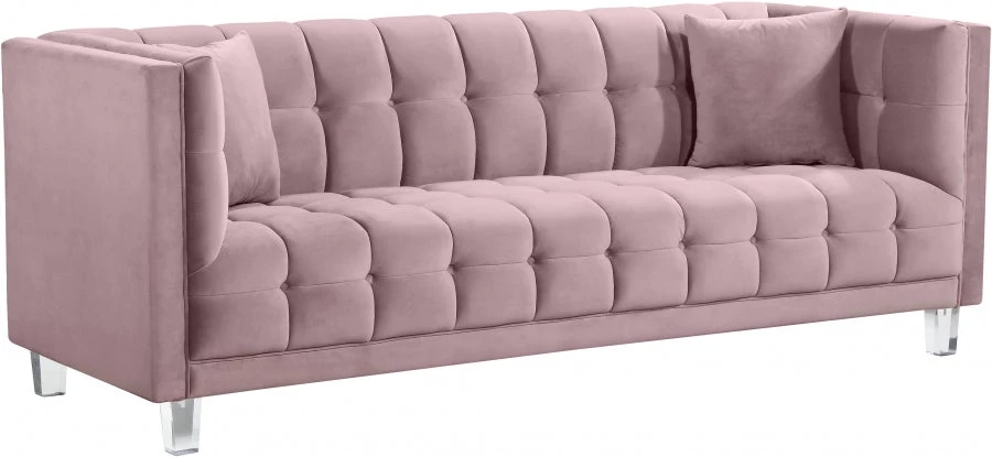 Meridian Furniture Mariel Velvet Sofa Living Room