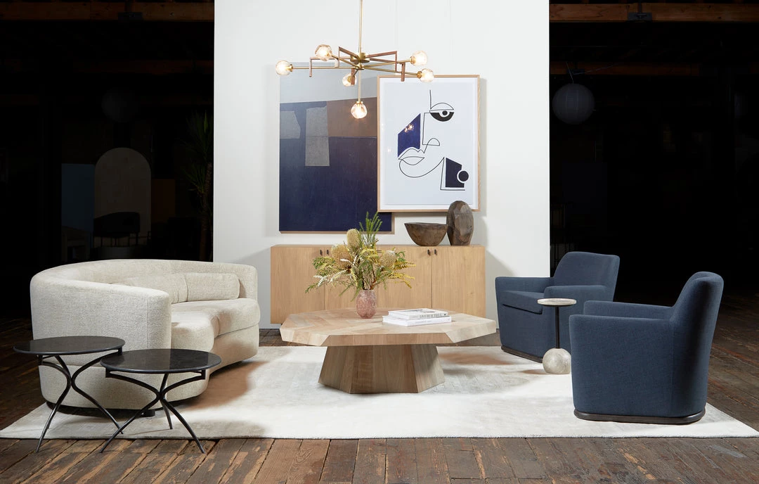 Four Hands Marta Sofa-87"-Plushtone Linen Living Room