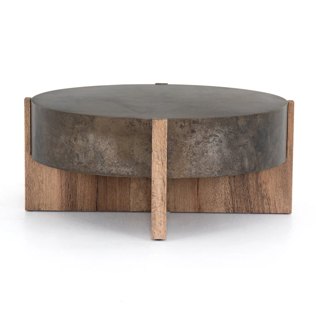 Four Hands Bingham Coffee Table-Rustic Oak Veneer