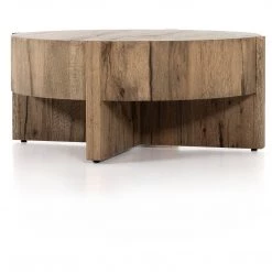 Four Hands Bingham Coffee Table-Rustic Oak Veneer