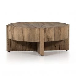 Four Hands Bingham Coffee Table-Rustic Oak Veneer