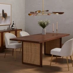 Four Hands Goldie Dining Table-Toasted Acacia