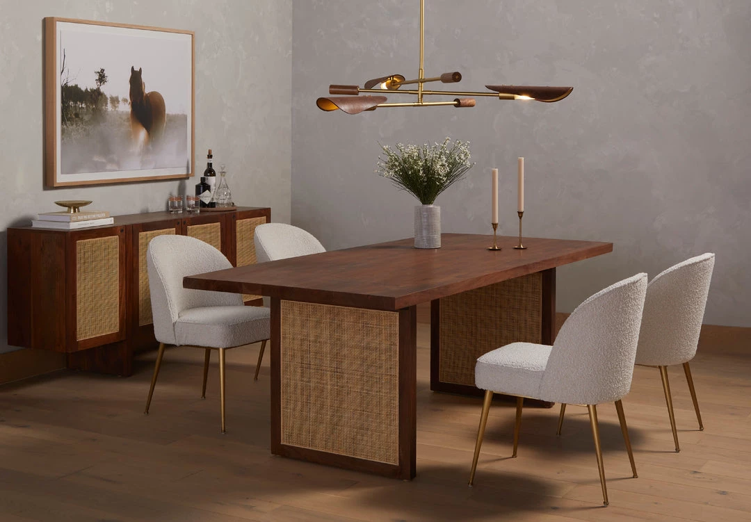 Four Hands Goldie Dining Table-Toasted Acacia