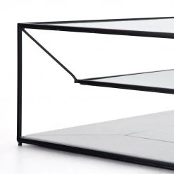 Four Hands Basilio Coffee Table-Matte Black