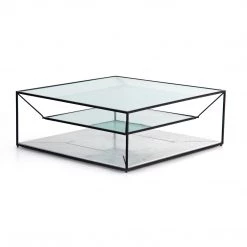 Four Hands Basilio Coffee Table-Matte Black