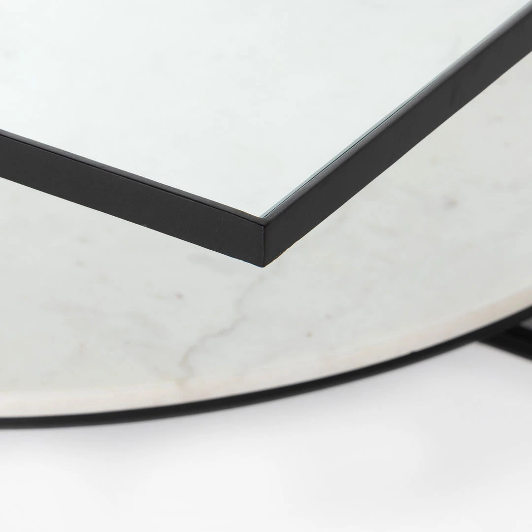 Four Hands Gia Coffee Table-Polished White Marble