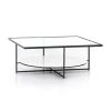 Four Hands Gia Coffee Table-Polished White Marble