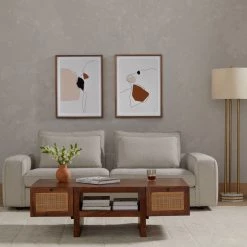 Four Hands Living Room Pierce Sofa-92"-Pompee Pearl By Hollywood Glam