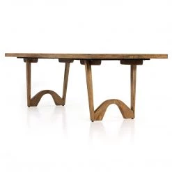 Four Hands Bruna Dining Table-Rustic Oak Veneer