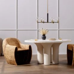 Four Hands Parra Dining Table-Plaster Molded Concrt