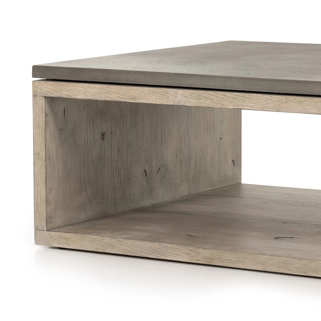 Four Hands Faro Coffee Table-Dark Grey Concrete