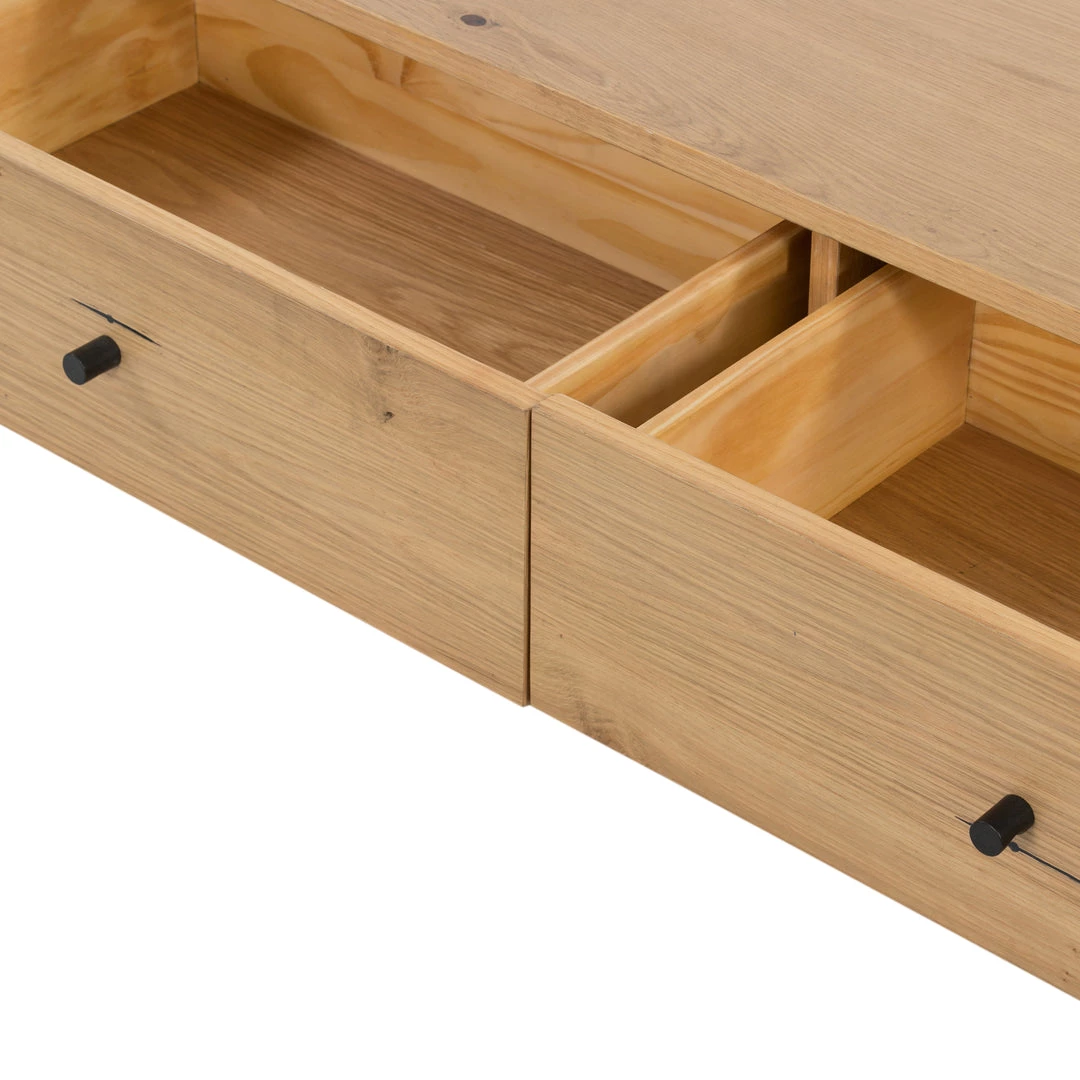 Four Hands Eaton Coffee Table-Light Oak Resin