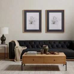 Four Hands Eaton Coffee Table-Light Oak Resin