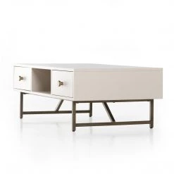 Four Hands Van Coffee Table-Matte Alabaster
