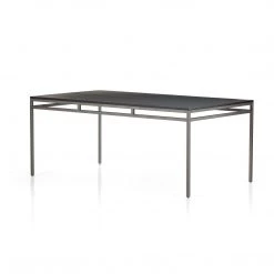 Four Hands Trey 72" Dining Table-Black Wash Poplar Dining Room