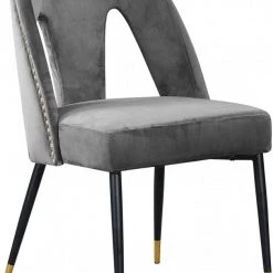 Meridian Furniture Dining Room Akoya Velvet Dining Chair Set Of 2