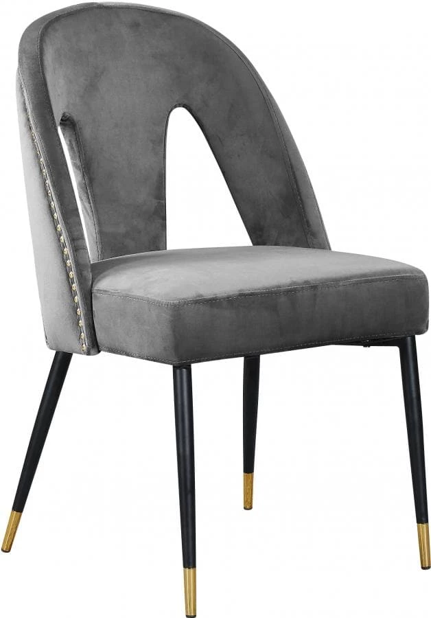 Meridian Furniture Dining Room Akoya Velvet Dining Chair Set Of 2