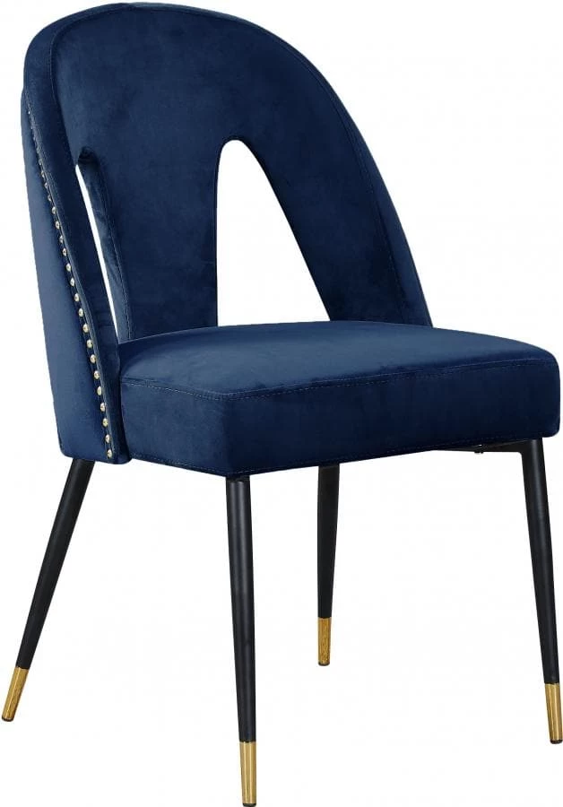Meridian Furniture Dining Room Akoya Velvet Dining Chair Set Of 2