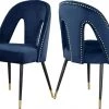 Meridian Furniture Dining Room Akoya Velvet Dining Chair Set Of 2