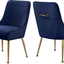 Meridian Furniture Dining Room Owen Velvet Dining Chair Se Of 2