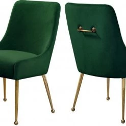 Meridian Furniture Dining Room Owen Velvet Dining Chair Se Of 2