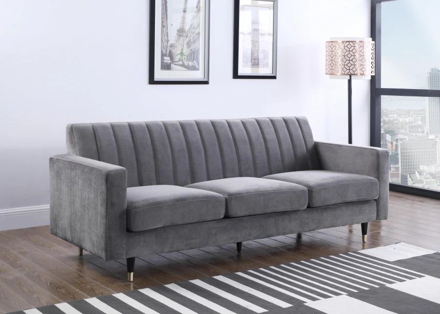 Meridian Furniture Lola Velvet Sofa Living Room