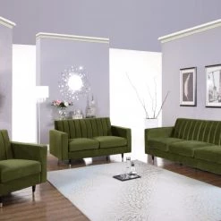 Meridian Furniture Lola Velvet Sofa Living Room