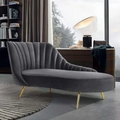 Meridian Furniture Margo Velvet Chaise Lounge