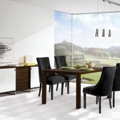 Meridian Furniture Oxford Velvet Dining Chair Set Of 2 Dining Room