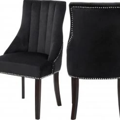 Meridian Furniture Oxford Velvet Dining Chair Set Of 2 Dining Room