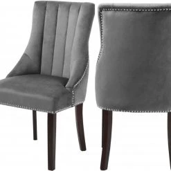 Meridian Furniture Oxford Velvet Dining Chair Set Of 2 Dining Room