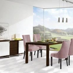 Meridian Furniture Oxford Velvet Dining Chair Set Of 2 Dining Room